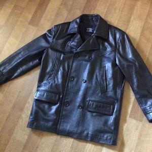 Black Leather reproduction U-Boat Captains Coat
